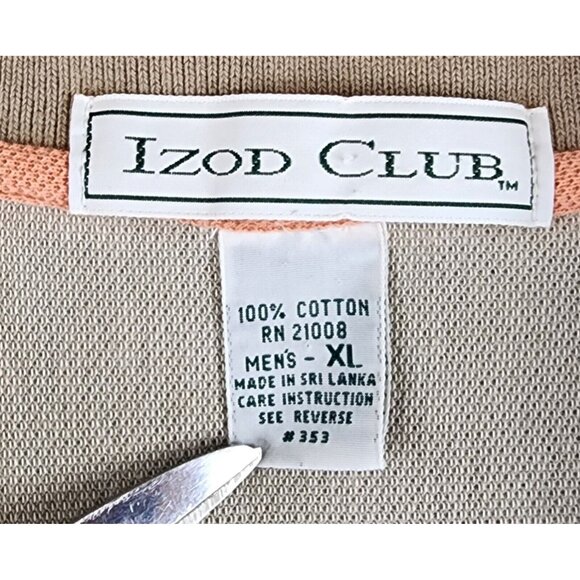 Izod Club Polo Mens Extra Large Multicolor Striped The Dominion Club Golf Shirt - Picture 3 of 11